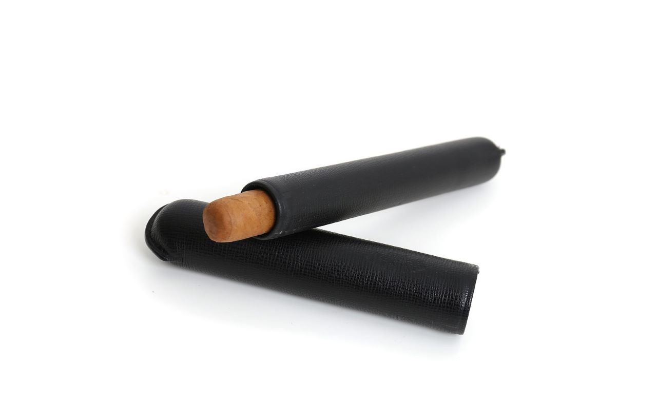 T565 open Savinelli ring 2cm δερμάτινη